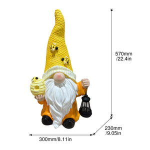 Magnesium Oxide Tree Spirit Old Man Statue With Bee Decor