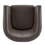 Wilmore Faux Leather Swivel Barrel Chair