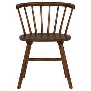 Jeffries Windsor Wood Dining Side Chair Walnut (Set of 2)