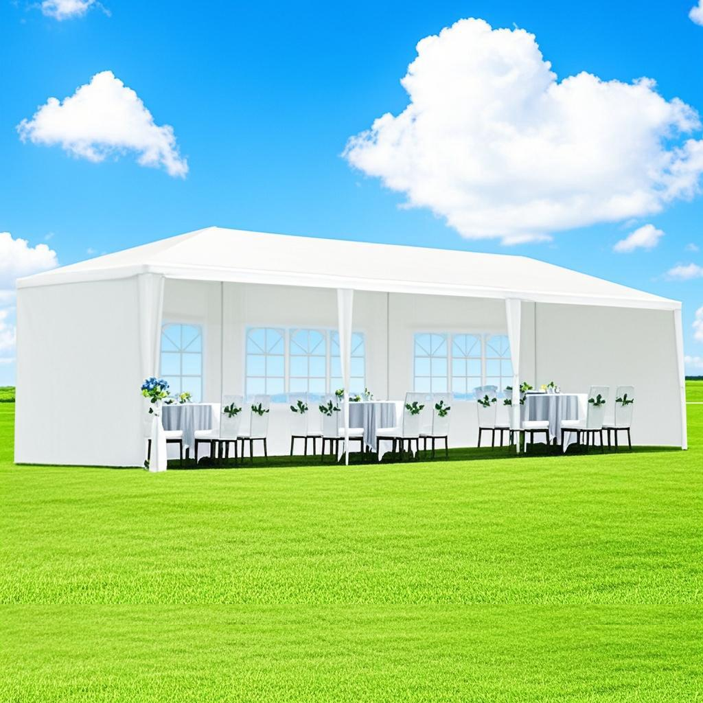 10x30' Outdoor Garden Gazebo Wedding Party Tent Canopy with 8 Removable Sidewalls
