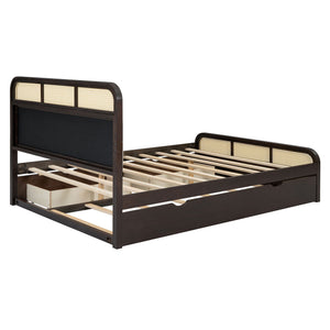 Platform Bed With Trundle And 2 Drawers