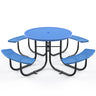 Round Outdoor Steel Picnic Table 46" With Umbrella Pole