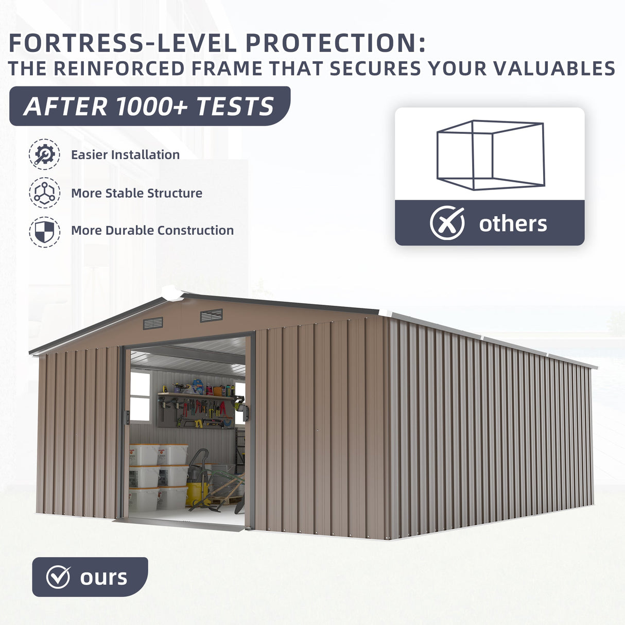 Campcraft 10x12ft Color Steel Plate Storage Shed