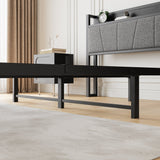 Queen Size Bed Frame with Storage Headboard and Charging Station