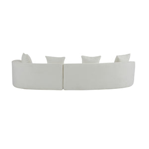 Elegant Curved Sectional Sofa With Full Foam Comfort