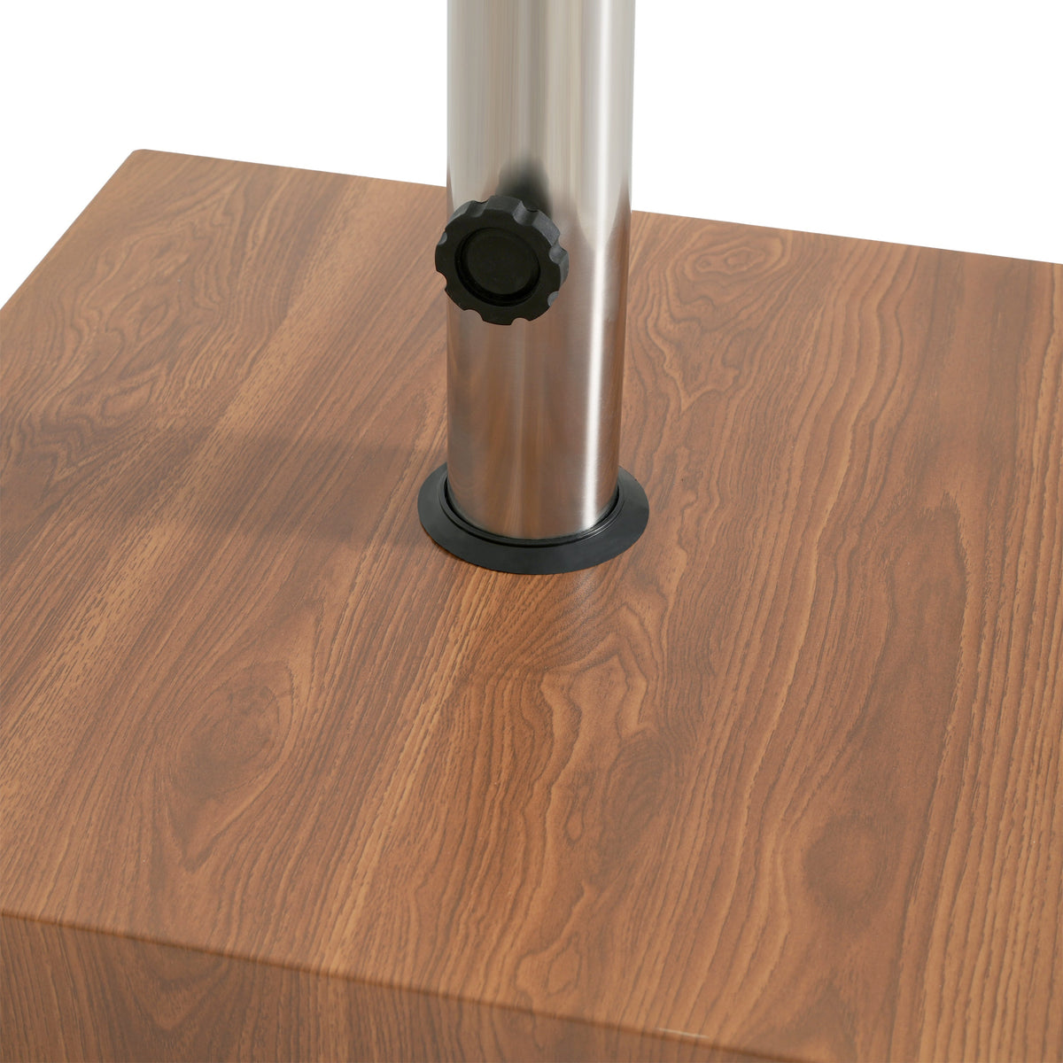 Malibu Square Umbrella Base with Wheels - Concrete & Iron Outdoor Stand