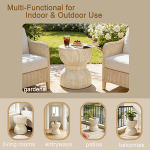 U_Style Outdoor Concrete Side Table