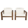 Stylish Outdoor Chair Set With Cushions For Garden (Set of 2)