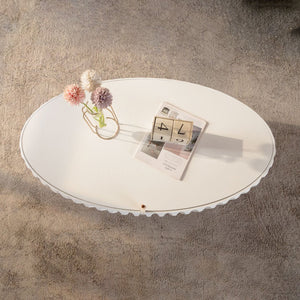 Fluted Storage Table with Lift-Off Lid