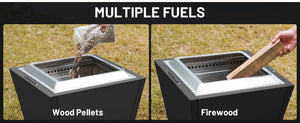 Cyberpit One Pro 25 Inch Smokeless Fire Pit Black