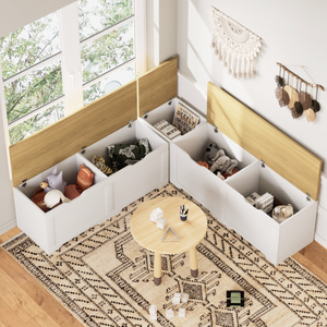 3-Piece L-Shaped Multi-Functional Storage Bench with Cushion