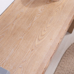 Rustic Wood Console Table With Natural Log Accents, Entryway Table, Narrow Sofa Table, Hallway Accent Table, Modern Farmhouse Style - Natural