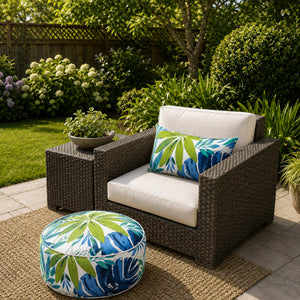 4 Pack Outdoor Lumbar Pillow with Inserts