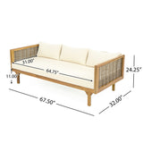 Claremont 3-seater daybed, beige