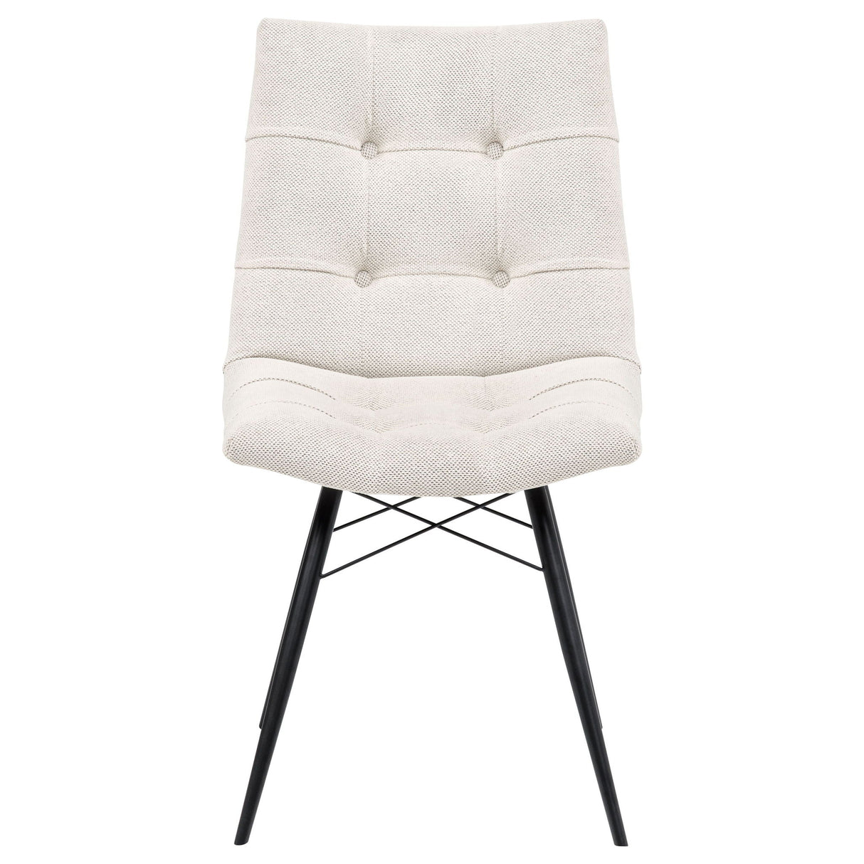 Aiken Fabric Upholstered Dining Side Chair Saddle Stone White (Set of 4)