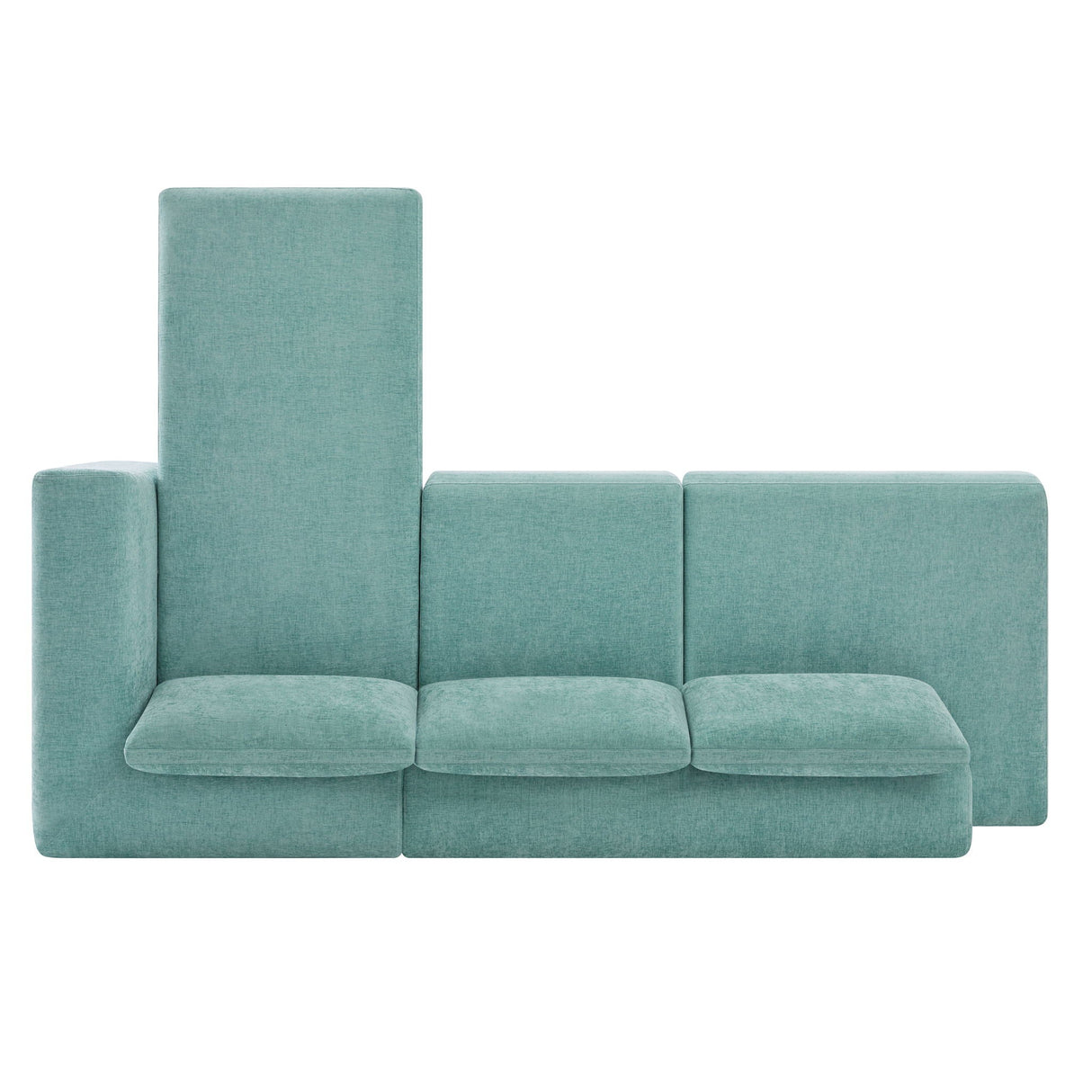 L-Shaped Modular Sofa With Double Layer Cushion