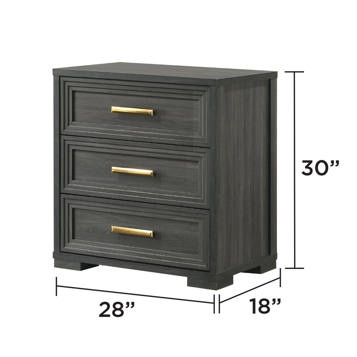 Colorado - Nightstand - Charcoal