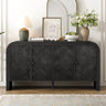 Handwoven Wood Slat Door Sideboard