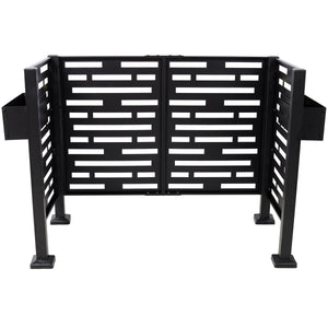 4x2 Ft Metal Air Conditioner Fence with Planter Boxes