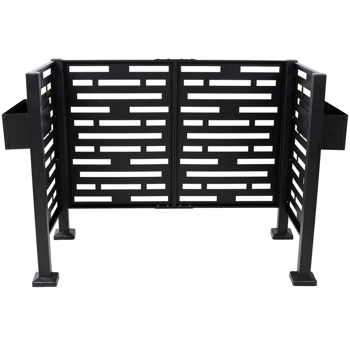 4x2 Ft Metal Air Conditioner Fence with Planter Boxes