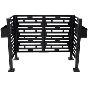 4x2 Ft Metal Air Conditioner Fence with Planter Boxes