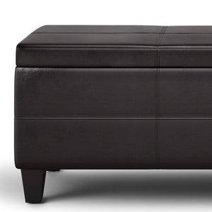 Avalon - Lift Top Rectangular Storage Ottoman - Tanners Brown