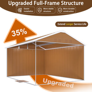 12x8 FT Heavy-Duty Metal Storage Shed
