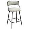 Counter Height Bar Stools With Powder Coating Base And Footrest (Set of 2) -
