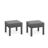 All-Weather Patio Ottomans With Thick Cushions (Set of 2)