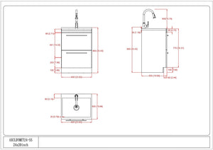 Metro - Laundry Cabinet & Faucet And Stainless Steel Sink