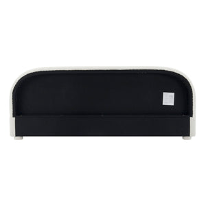 Upholstered Simple Modern Bedroom Bed With Curved Headboard