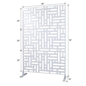 Decorative Freestanding Metal Privacy Screen For Indoor & Outdoor Use