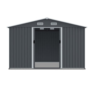 Outdoor Storage Shed Large Metal Tool Sheds, Heavy Duty Storage House With Sliding Doors