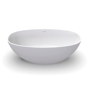 61 Inch Small Size Artificial Stone Solid Surface Freestanding Bathroom Bathtub