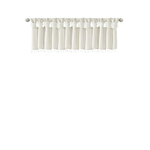 Lightweight Faux Silk Valance With Beads