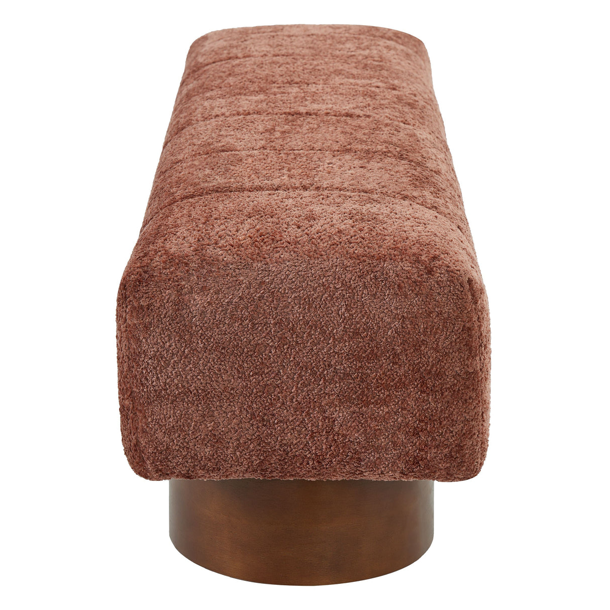 Rust Red Boucle Indoor Dining Bench