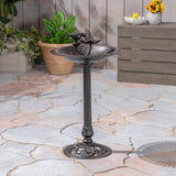 Outdoor aluminum and iron bird bath