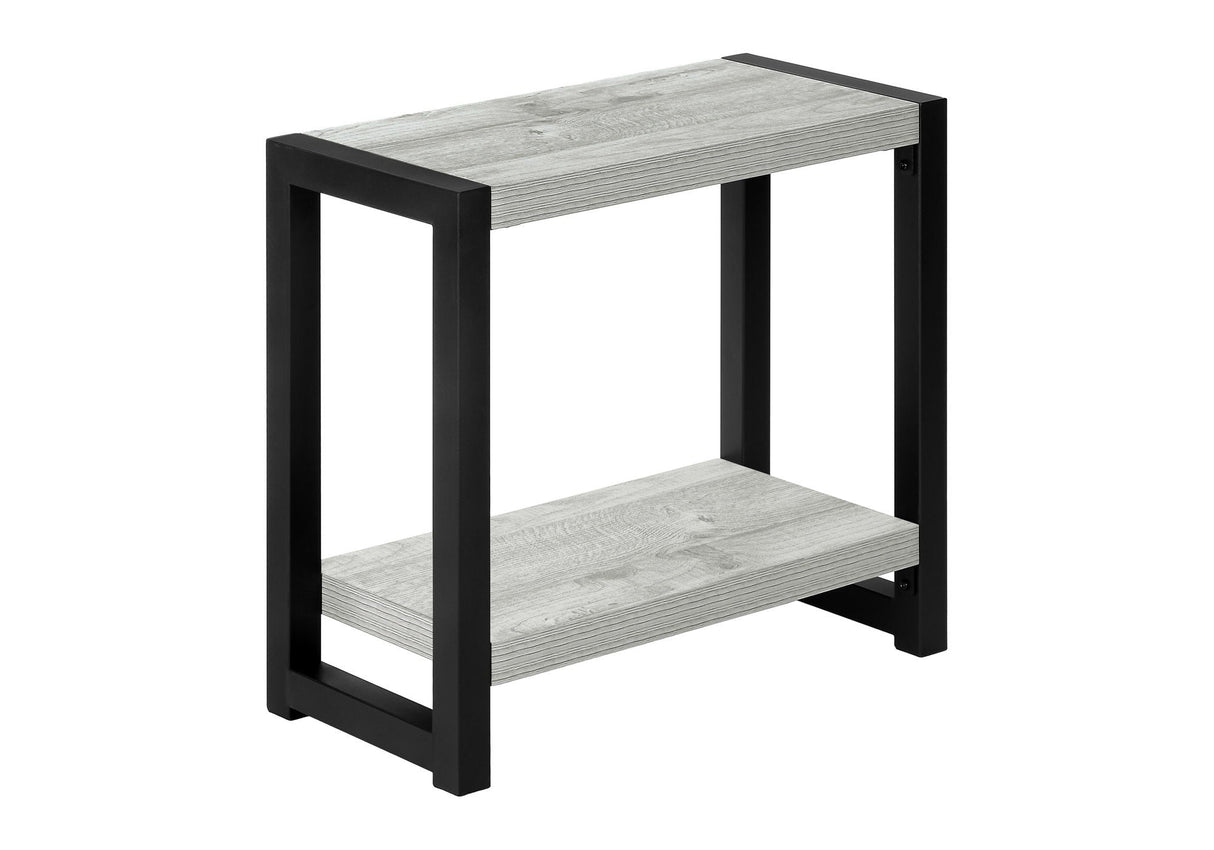 Accent Side Table, Narrow, Small, 2 Tier, Contemporary and Modern
