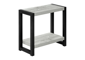 Accent Side Table, Narrow, Small, 2 Tier, Contemporary and Modern