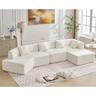 Modern Minimalist 140" L-Shape Couch