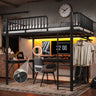Queen Loft Bed with L-Shaped Desk