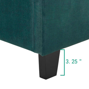 Tufted Upholstered Headboard Platform Bed