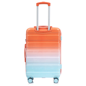 3-Piece Spinner Wheel Luggage Set with Silent Wheels - Blue Red