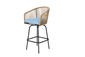 Outdoor Bar Stools Set of 4 with Armrests and Backrest