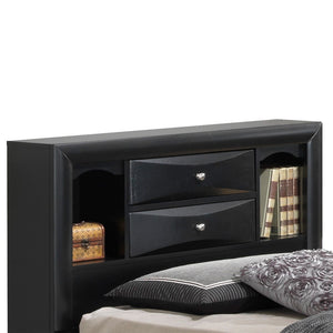 Modern Design Storage Bed With Bookcase Headboard
