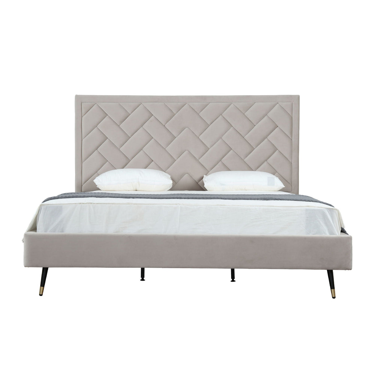 Crosby - Bed With Upholstered Headboard And Slats