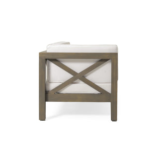 Brava X-Back 4-Piece White Outdoor Sofa Set