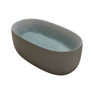 51'' Freestanding Bathtub Resin Stone Soaking Bathtub