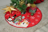 Elegant Embroidered Christmas Tree Skirt