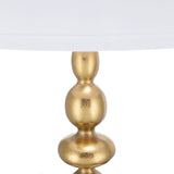 D15x29.5' Gold and White Table Lamp with Round Four Tiered Body